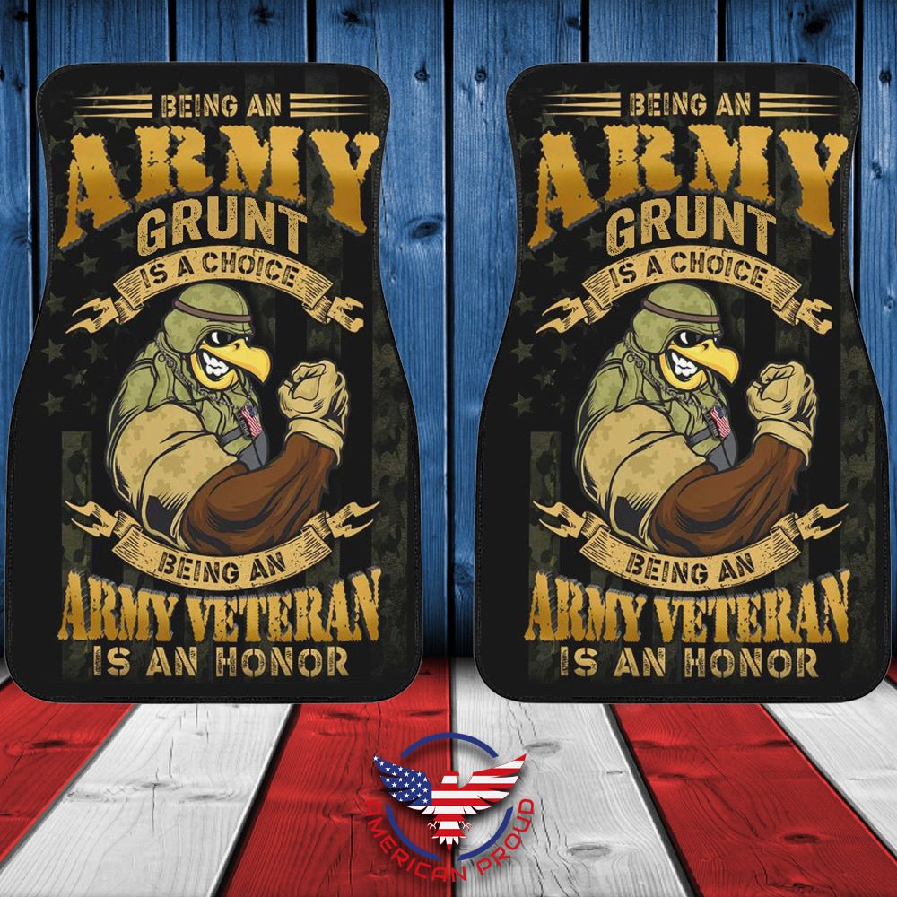 Army Veteran is an Honor - Front Car Floor Mats