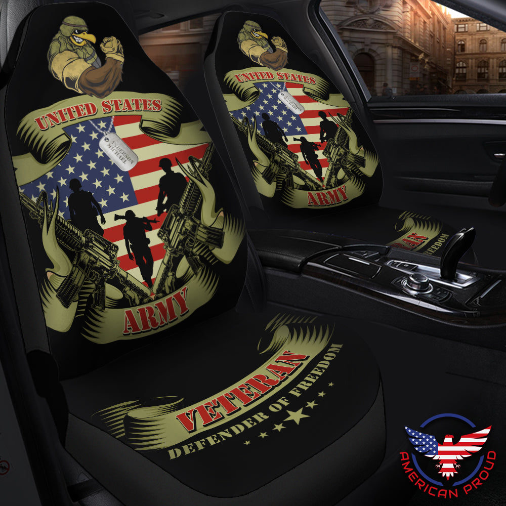 Defender of Freedom  Personalized Car Seat Covers